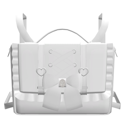 ୨୧ : 1.0 adorable laced doll backpack ♡ white