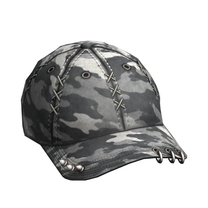 Y2K Punk Grunge Emo Streetwear Gray Camo Cap