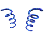 Midnight Blue Sparkle Coils
