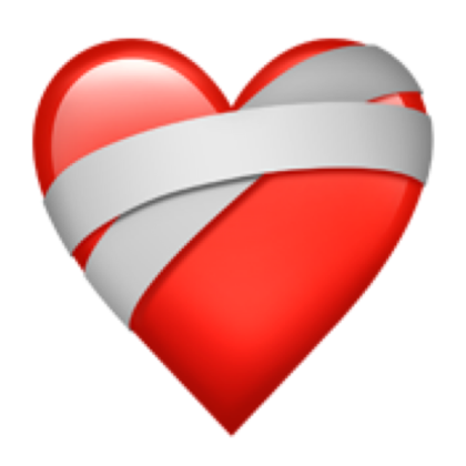 TB PNG Red Emoji Heart Wrapped Up Hurt Y2K Emo Sad Roblox decal