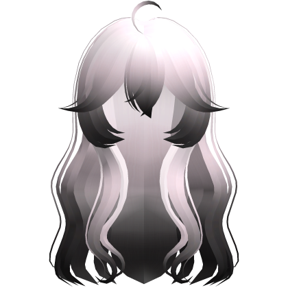pink ombre long wavy wispy cute shoujo hair