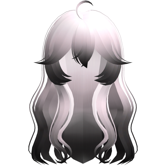 pink ombre long wavy wispy cute shoujo hair