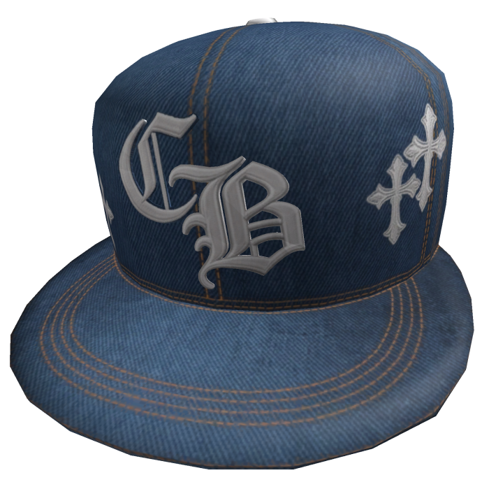 Denim Chrome Gangster Tilted Hat