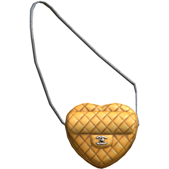 Yellow Chanel Heart Purse
