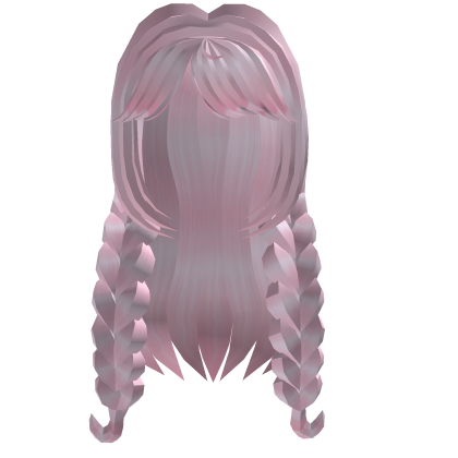 Cute Long Cottagecore Braided Pigtails (Pink)