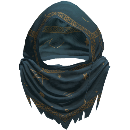 Blue Sorcerer Distressed Rune Hood