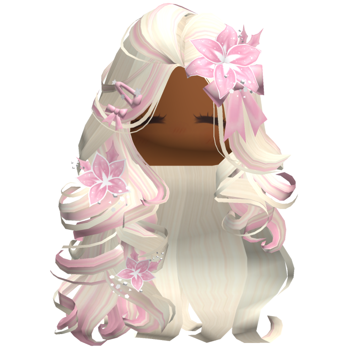 ♡ Christmas Blowout w/ Flowers (Pink Beige)
