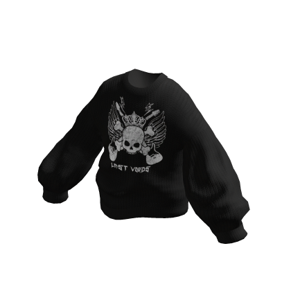 Oversized Knitted Rock Band Sweater Black Roblox