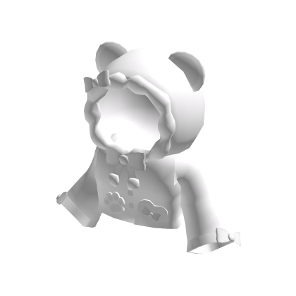 Cute Cozy Bear Hoodie in White
