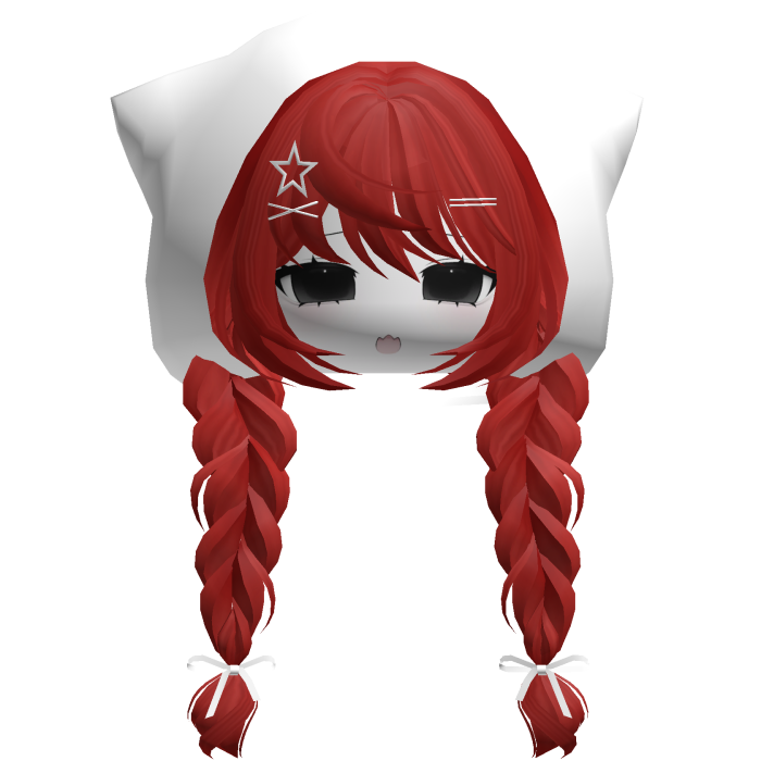 emo moe keri hair w anime girl face white red