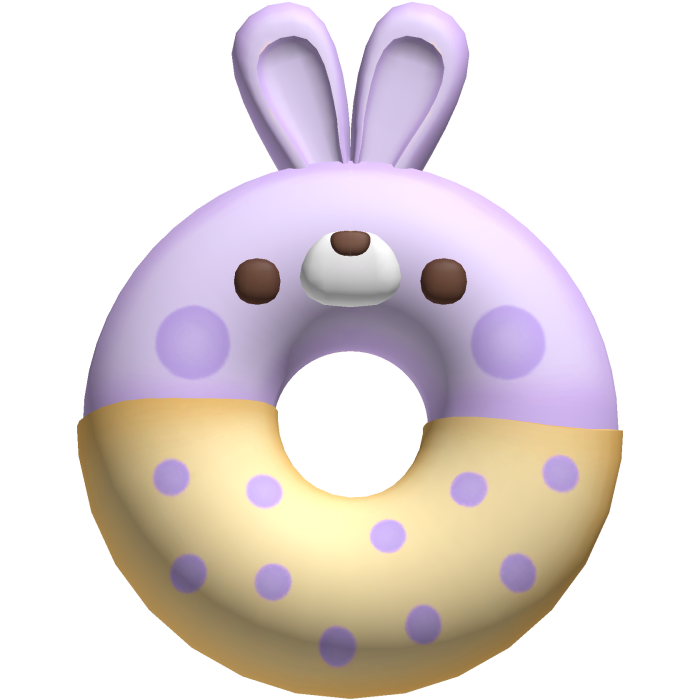 cutecore bunny donut snack purple yellow
