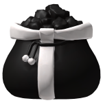 Exclusive Black Santa Coal Bag