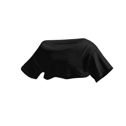 Off Shoulder Crop Tee Black