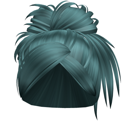 Y2k Fluffy Spikey Bun (Teal) Roblox item