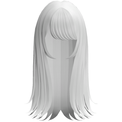 Long Straight Vampire Goth Emo Hair (White) Roblox item
