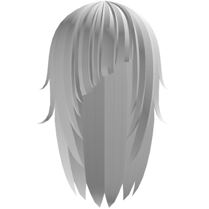 long messy moe emo hair with bangs ᨳ𐔌 white 𐦯ᜊ Roblox item