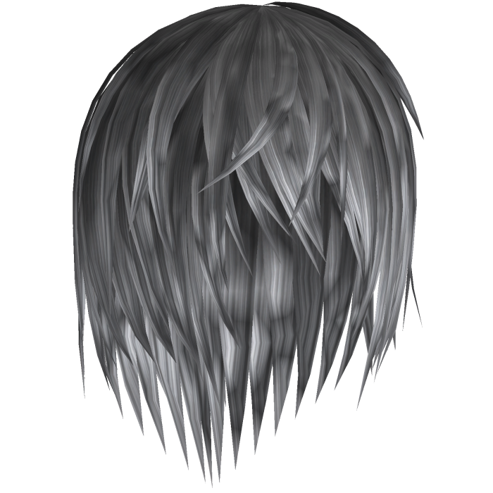 grey wet emo hair 
