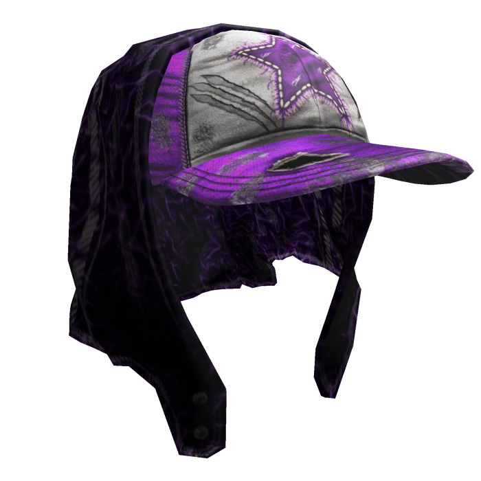 Purple Jeans Cap w/Bandana Jeans Headscarf Y2K