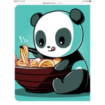 Panda and noodles