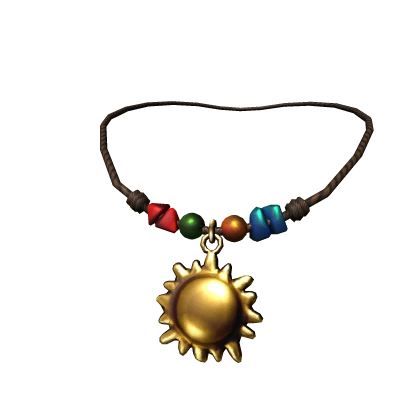 Aesthetic sun gold necklace  Roblox item thumbnail