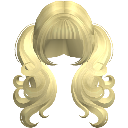 Yellow Cute Long Messy Swirly Pigtails