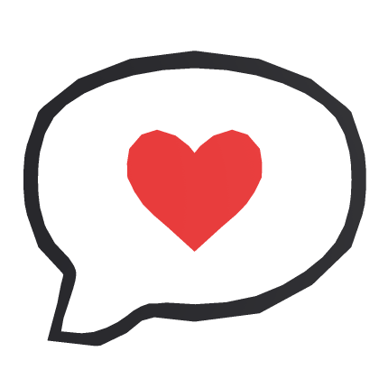 ⭐ [New!] [🏆] Love Heart Speech Bubble