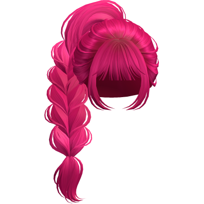 Braided Anime Princess Ponytail Hot Pink