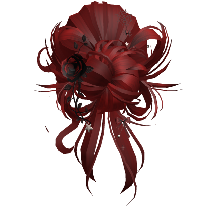 Gothic Messy Rose Thorn Bun (Red)