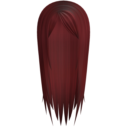 Red Long Straight Messy Emo Vamp Hair 47. Roblox item