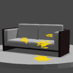 dirty little pee stains on my couch