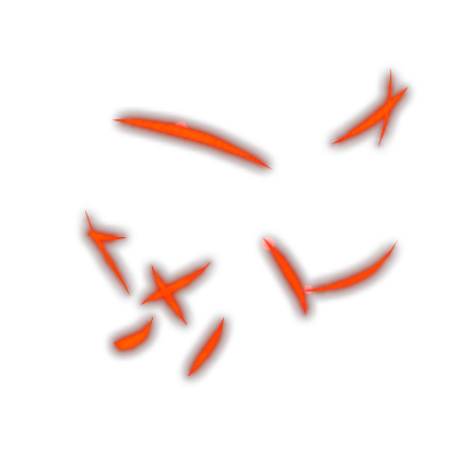 GLOWING / EMESSIVE RED GOJO SCARS