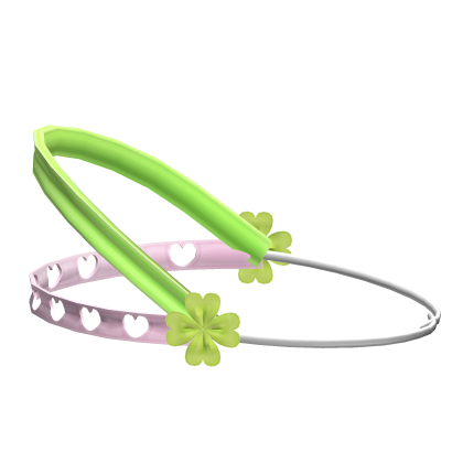 ♡ cute kawaii clover braces headgear in green pink