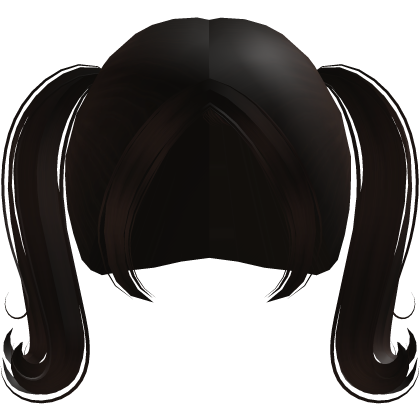 ۶ৎ | cute short pigtails flipped in dark brown