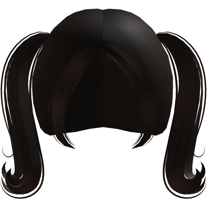 ۶ৎ | cute short pigtails flipped in dark brown