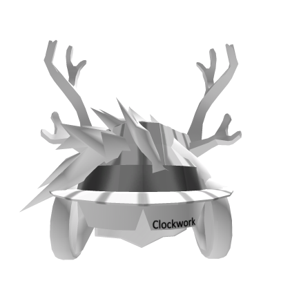 [CHEAP⌛] White Legit Fedora + Antlers + Clockwork  Roblox item