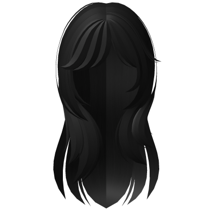 ♡ : cute long black wavy hair  Roblox item