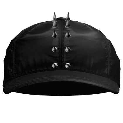 black grunge latex spike cap