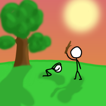 beat people with a stick