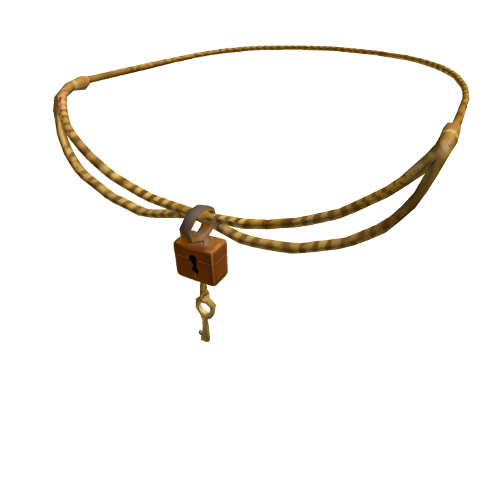 Wooden Padlock N Key Necklace