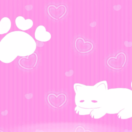 Sleeping Pink Cat Cute Background