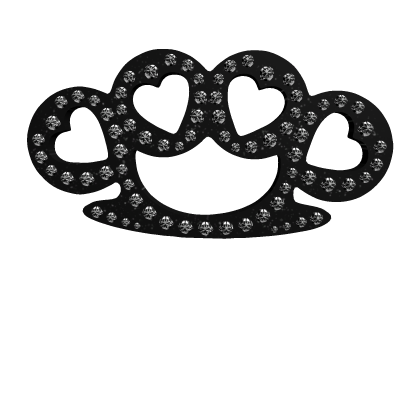 scene emo brass knuckle hair clip (black) Roblox item