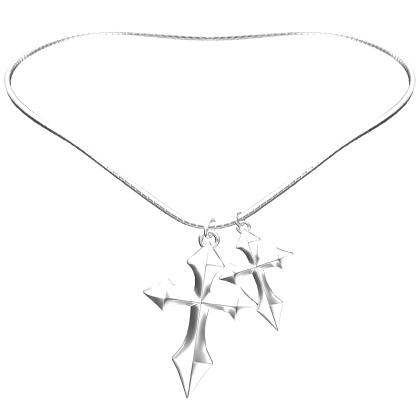 Silver Cross Necklace Roblox item