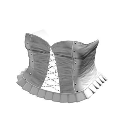 Emo Gothic Laced Up Corset Dress in White