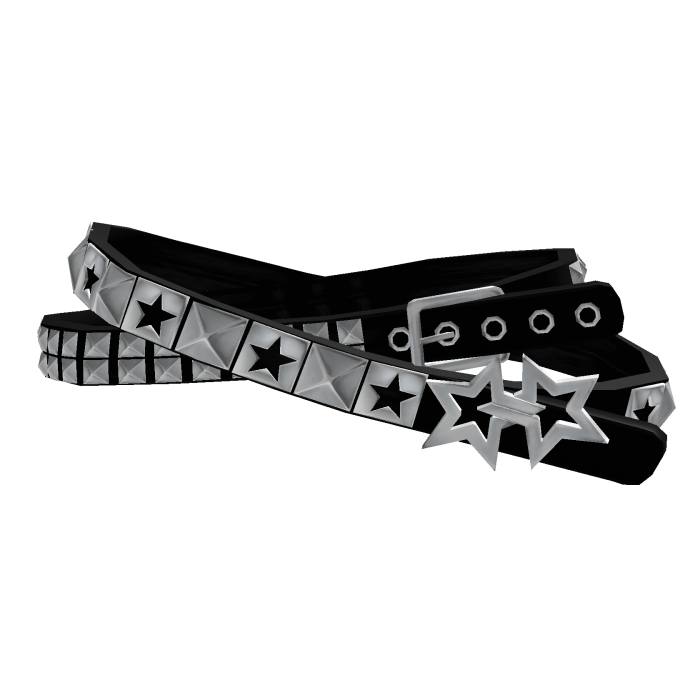 black gothic emo star punk belt