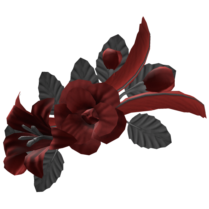 Red & Silver Floral Feather Headpiece 