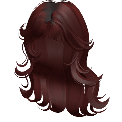 ♡ emo goth zombie hair in red Roblox item
