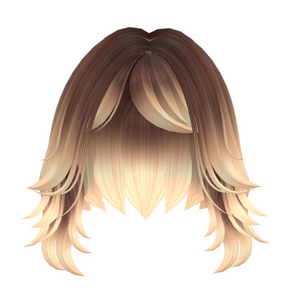 Short Messy Brown to Blonde Hair Roblox item