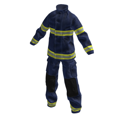 Dark Blue Firefighter Fire Protection Suit Uniform