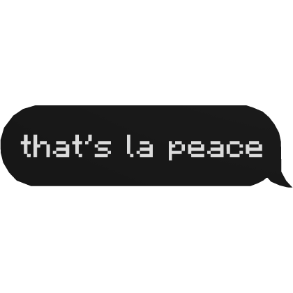 thats la peace [R6] Roblox item