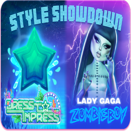 Style Showdown Lady Gaga x DTI Dress To Impress Roblox decal